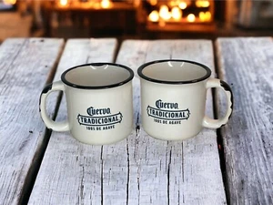 Cuervo Tradicional 100% DE AGAVE Tequila Ceramic Mexican Coffee Cup Mug Set Of 2 - Picture 1 of 13