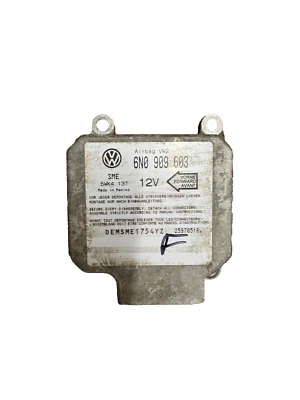 VW Polo 6N Airbagsteuergerät Airbag Steuergerät Modul 6N0909603 - Immagine 1 di 2