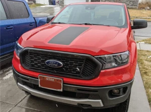 New 2019-2023 Ford Ranger Center Hood Graphics Vinyl Stripe Decal 2020 - Picture 1 of 3