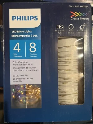 Philips Dual Color Microdot LED 4 Sets of 50 fairy lights Christmas  - Image 1 of 4