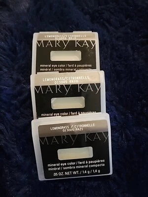 New In Package Mary Kay Mineral Eye Color Lemongrass Full Size Set Of 3 - 013005 - Image 1 of 4