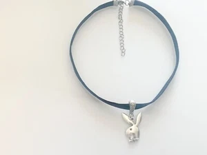 Bunny Playboy Style Rabbit Choker Custom Size Neck Necklace Sexy Velvet - Picture 1 of 3