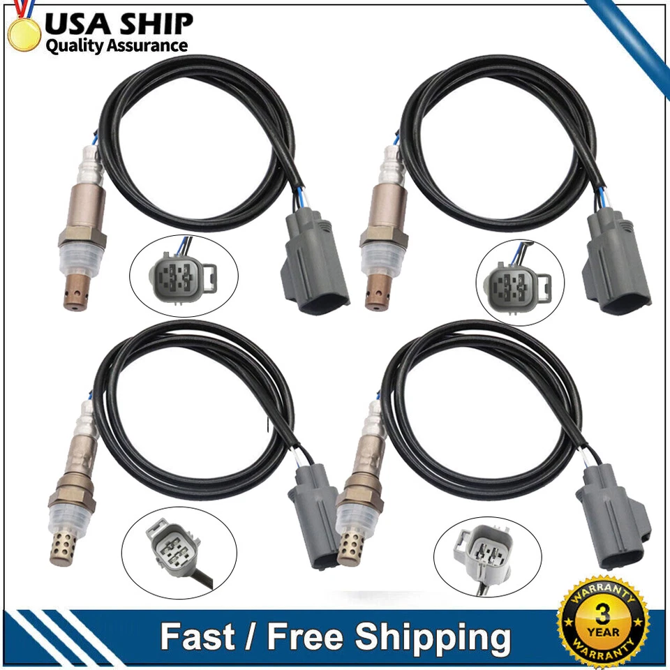 Sensor de oxígeno O2 aguas arriba + abajo 4 piezas para Volvo 2005-2011 XC90 4,4 L 2007-2010 S80 Foto 1 de 4