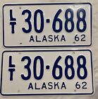 1  LICENSE  PLATE PLATES   ALASKA TRUCK 30 688 1962