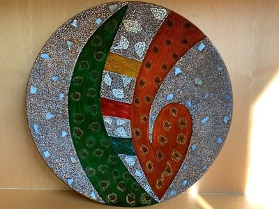 PLATO CUENCO DE MADERA HECHO A MANO EN VIETNAM~ORIGINAL VINTAGE~RARO NUEVO STOCK ANTIGUO Foto 1 de 4