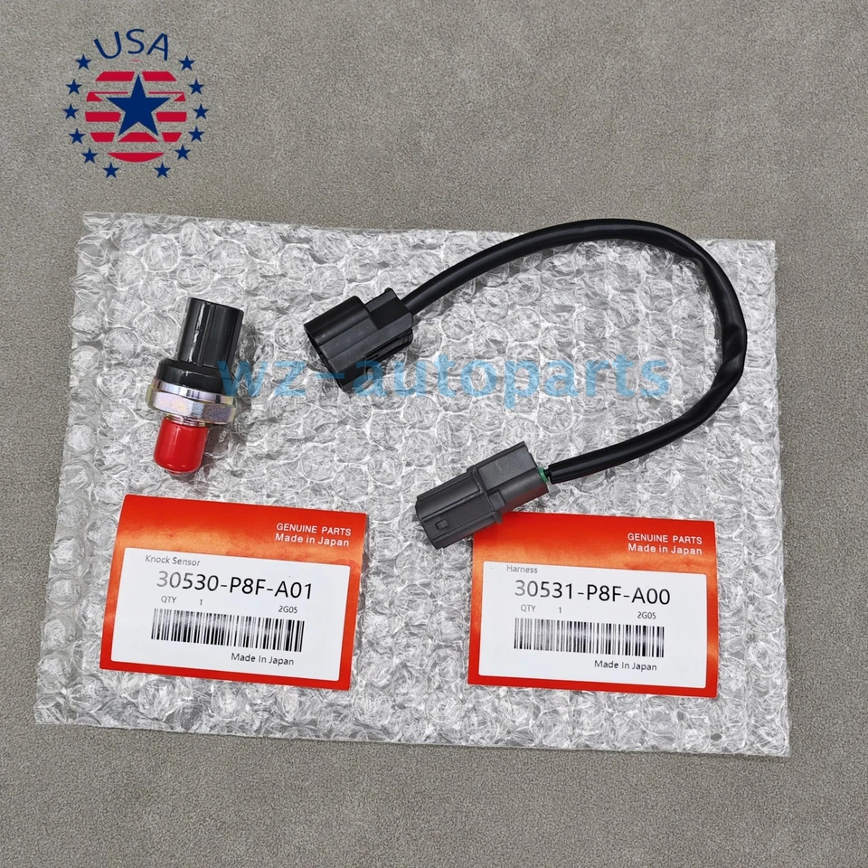 OEM  New 30531-P8F-A00 Knock Sensor & Harness For Honda Accord Pilot Acura CL Foto 1 de 4