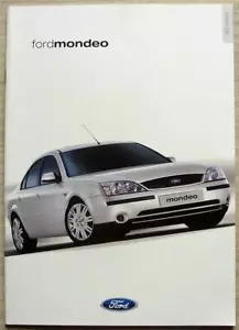 FORD MONDEO Car Sales Brochure Oct 2001 #1262/12 LX ZETEC Zetec S GHIA Ghia X - Picture 1 of 6