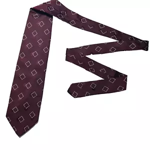 Giorgio Armani Tie Men's Geometric 100% Silk Necktie Handmade In Italy - Picture 1 of 7