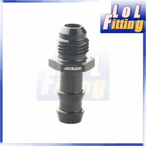 -6 AN AN6 Male Flare To 10mm Hose Barb Adapter Fitting Black - Picture 1 of 5