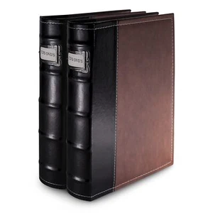 Bellagio-Italia CD/DVD Storage Binder - Brown - Leather - 2 Pack - Picture 1 of 6