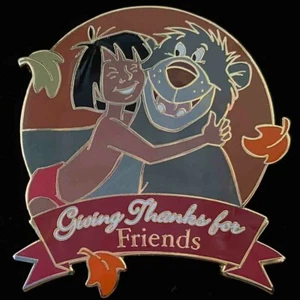 Jungle Book's Mowgli & Baloo Giving Thanks Disney Auctions Pin LE100 New On Card - Picture 1 of 1