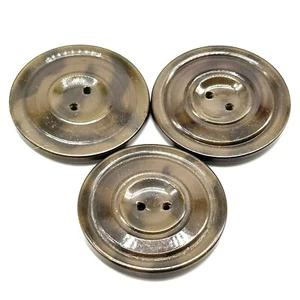 Set of 3 - OLIVE hue 1.5in "Tortoise Shell" Celluloid Tight Top Hollow Buttons - Picture 1 of 6