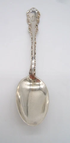 BIRKS STERLING SILVER 5 1/4” SPOON LOUIS XV PATTERN MONO 17.9G Cover