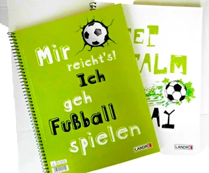 2 x Collegeblock a 80 Blatt DIN A4 Kariert Landre "Fußballmotiv-Edition " - Bild 1 von 3