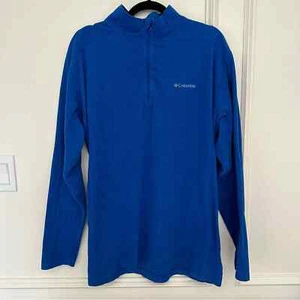 Columbia Blue Fleece Half Zip Jacke Herren Gr. XL Langarm Sweatshirt - Bild 1 von 8