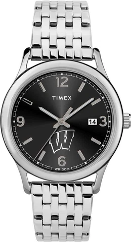 Women's University of Wisconsin Badgers Watch Timex Sage Stainless Watch Cover