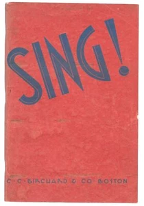 Sing! The All Purpose Song Book Birchard & Co 1937 Orange - Picture 1 of 4