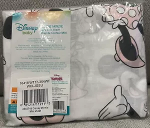 NIB Disney Baby MINNIE Mini Crib Sheet 24”x38” CUTE Adorable Baby Decor - Picture 1 of 3