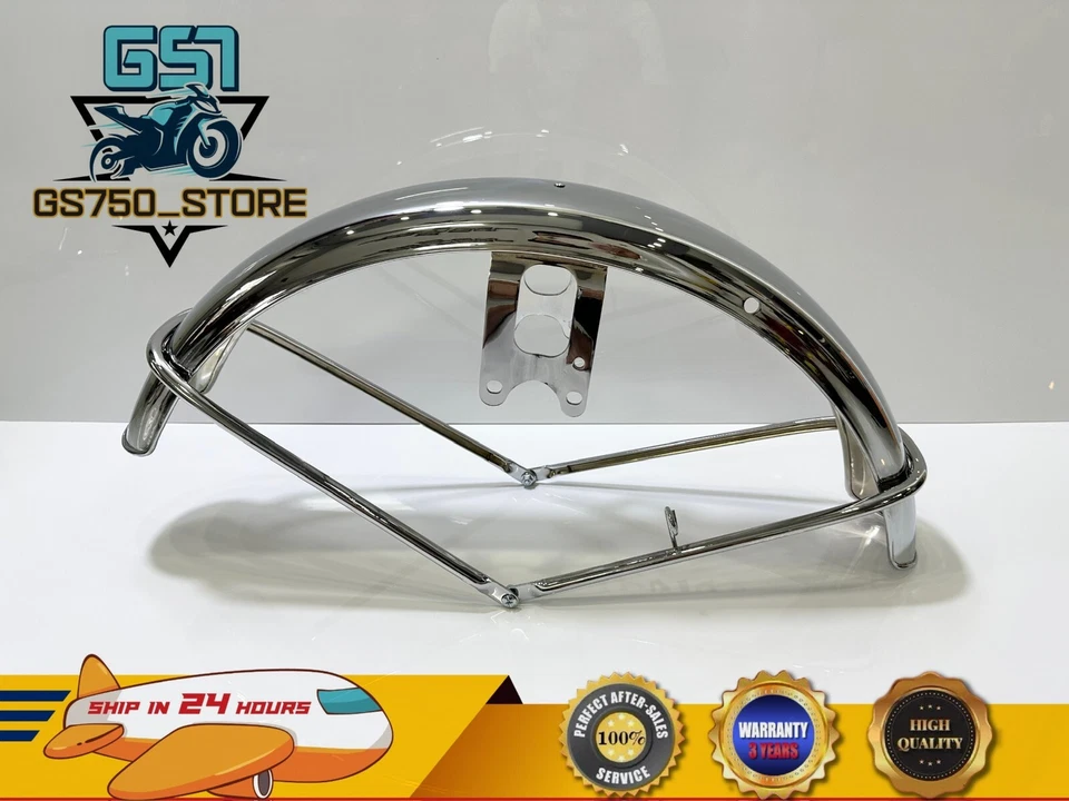 Suzuki GT380 GT500 GT550 GT750 High Quality Chrome ( 53100-31702 ) Front Fender. - Imagem 1 de 4