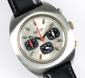 Breitling Vintage Chrono 7103 Handaufzug 7740 Edelstahl Lederband 40mm 1974 B+P - Bild 1 von 11