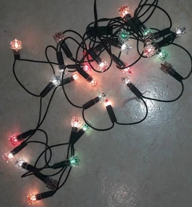 Guirlande Électrique Lumineuse Noël Ancienne 30 Lampe couleurs non clignotante h - Picture 1 of 3