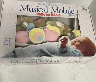De colección Hermoso Comienzo Globo Oso Musical Bebé Móvil-Funciona 1990 OpenBox Foto 1 de 4
