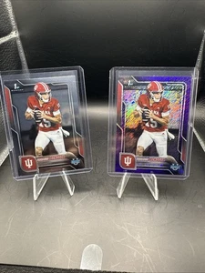 2025 Bowman U Chrome Fernando Mendoza Purple Shimmer /75  Indiana Hoosiers - Picture 1 of 2