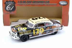 1:18 Highway61 Hudson Hornet Race Auto Origins Of Speed #120 Nero/Bianco - Foto 1 di 4