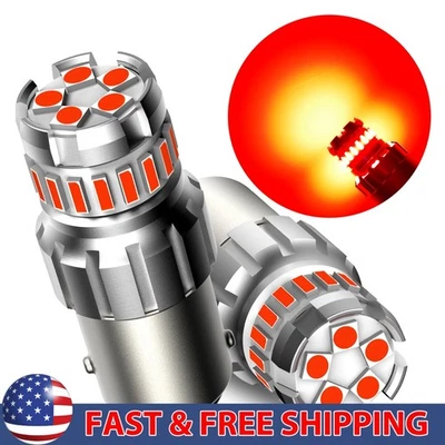 2X AUXITO Rojo 1157 7528 2357 Bombillas LED Parada de Freno Trasero Señal de Giro Luz 2F V Foto 1 de 4