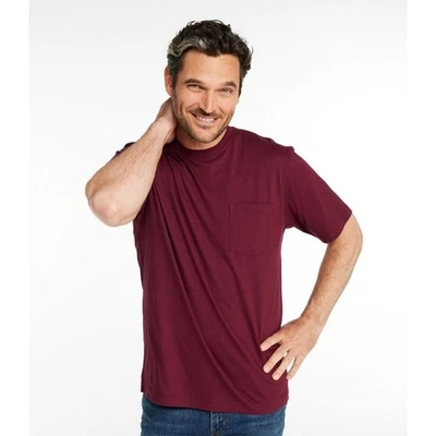 NUEVO CON ETIQUETAS L.L. Camiseta sin encogimiento Bean para hombre con bolsillo en puerto profundo talla grande Foto 1 de 4