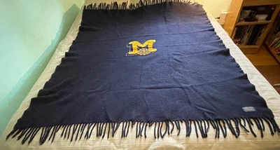 Vtg 60's Pendleton Wool Wolverines  Stadium Blanket University Of Michigan UOfM - Image 1 of 4