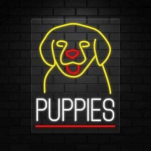 Puppies Neon Sign for Retail Displays | LED Flex Neon | 24"W x 31"H x 1"D - Bild 1 von 4