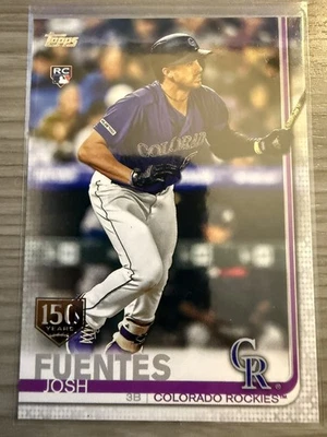 2019 Topps Update Series - Josh Fuentes #US294 150th Anniversary (RC) - Image 1 of 2