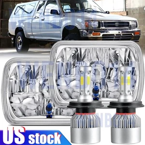LED For Toyota Pickup 1982-1995 Truck Headlights Hi-Lo Beam Head Lamps Pair - Picture 1 of 16