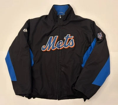 New York Mets Majestic MLB Authentic Therma Base Jacket  Full Zip Sz Large L - Image 1 of 4