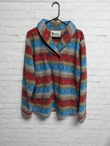 Pullover Outback Trading Co. Tory para mujer XL polar estampado azteca nuevo sin etiquetas 297 - Imagen 1 de 7