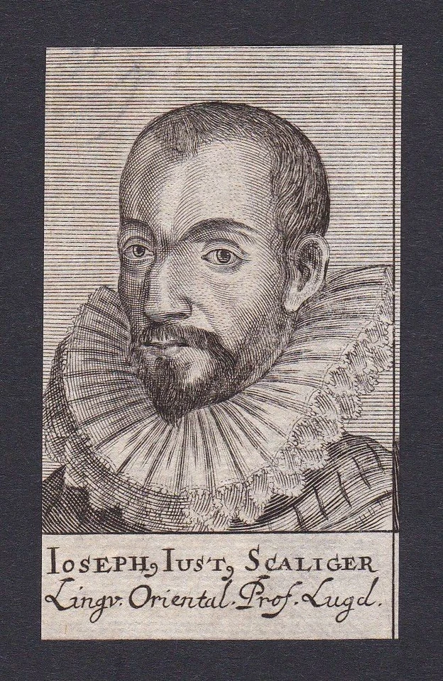 17. Jh. Joseph Justus Scaliger / scholar Professor Leiden Portrait Kupferstich - Bild 1 von 1