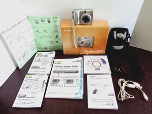 Canon PowerShot A540 w/Case Software Disc 2 Cables & User Guides *NO MEMORY CARD - Picture 1 of 24