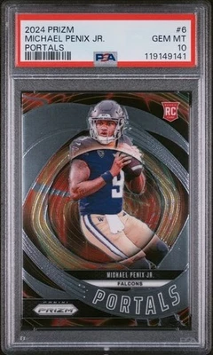 2024 MICHAEL PENIX JR ROOKIE PORTALS PSA 10 PRIZM RC #6 - Image 1 of 2