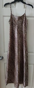 Women's leopard print long silky nightgown size small - Picture 1 of 7