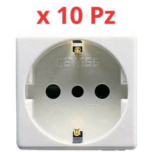 Presa Gewiss GW20205 Schuko 1 Polo 16A da Incasso – x10 Pezzi - Picture 1 of 3