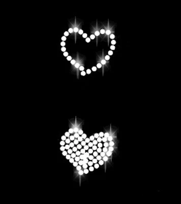 APFELBLÜTE STYLE & ACCESSOIRES Piedras de imitación 2 corazones imagen para planchar hotfix aplicación corazón doble corazón pequeño blanco