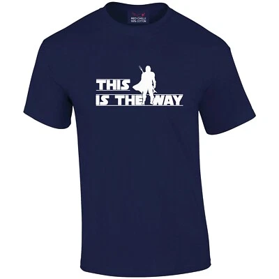 This Is The Way Text Inspired T-Shirt Mandalorian Star Wars Baby Yoda Helmet - Image 1 of 4