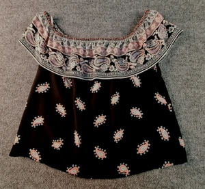 Charming Charlie Multicolored Floral Blouse Women's Size Large - Picture 1 of 5