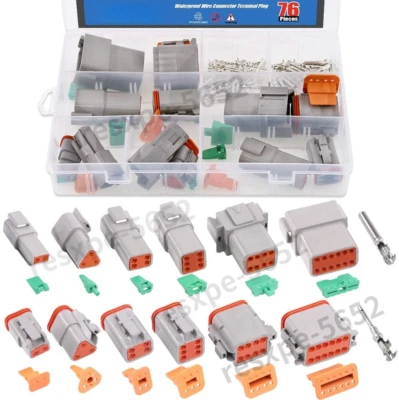 6 Sets 2 3 4 6 8 12 Pin Sealed Auto Waterproof Electrical Wire Connector Plug - Image 1 of 4