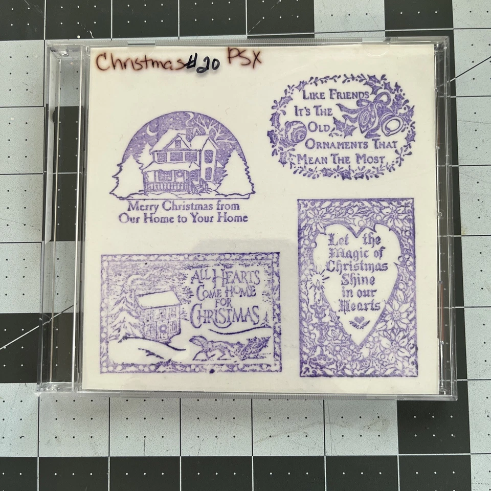 Juego de 4 estampillas de sentimientos de Navidad * estampillas de goma PSX Foto 1 de 2