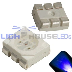 20 x LED PLCC6 5050 Blue SMD LEDs SMT Light Super Ultra Bright Light Car PLCC-6 - Picture 1 of 2