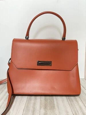 Luana Ferracuti 意大利美丽皮革单肩包手提包 罕见肉桂色 — 第 1/4 张图片