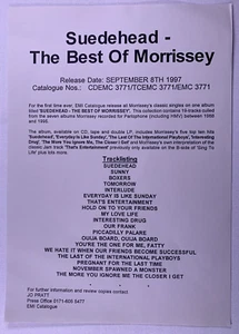 Morrissey Press Release Original Vintage EMI Records Suedehead September 1997 - Imagen 1 de 2