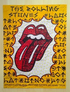 Rolling Stones America Latina olé Tour 2016 official poster Santiago, Chile - Bild 1 von 1